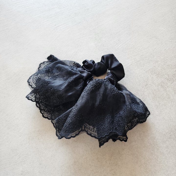 Newerly - Korean Women Fashion - #vintagekidsstyle - Plus Size Lace Hair Scrunchie - 4