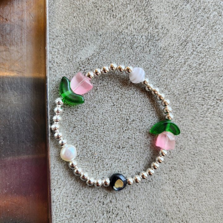 Newerly - Korean Women Fashion - #pursuepretty - 925 Silver Ball Tulip Bracelet