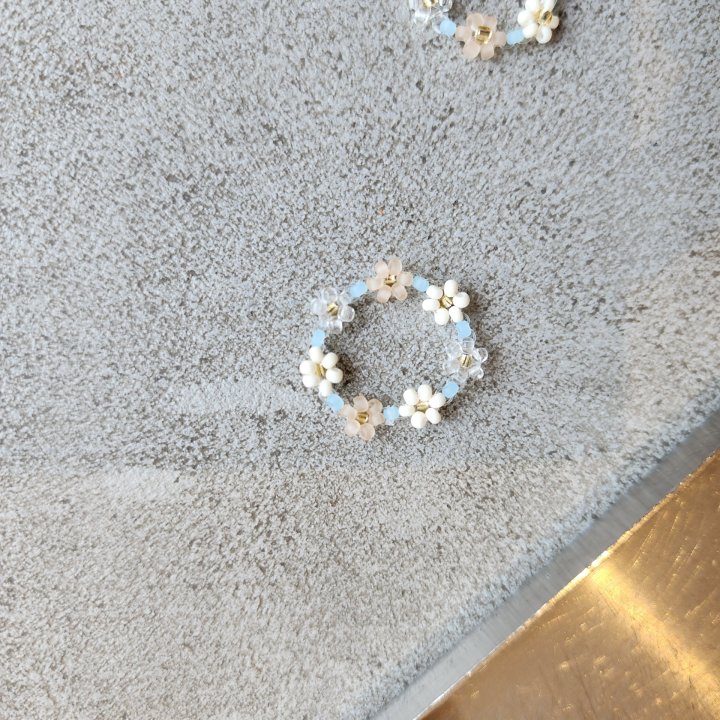 Newerly - Korean Women Fashion - #shopsmall - Pastel Beads Flower Ring - 2