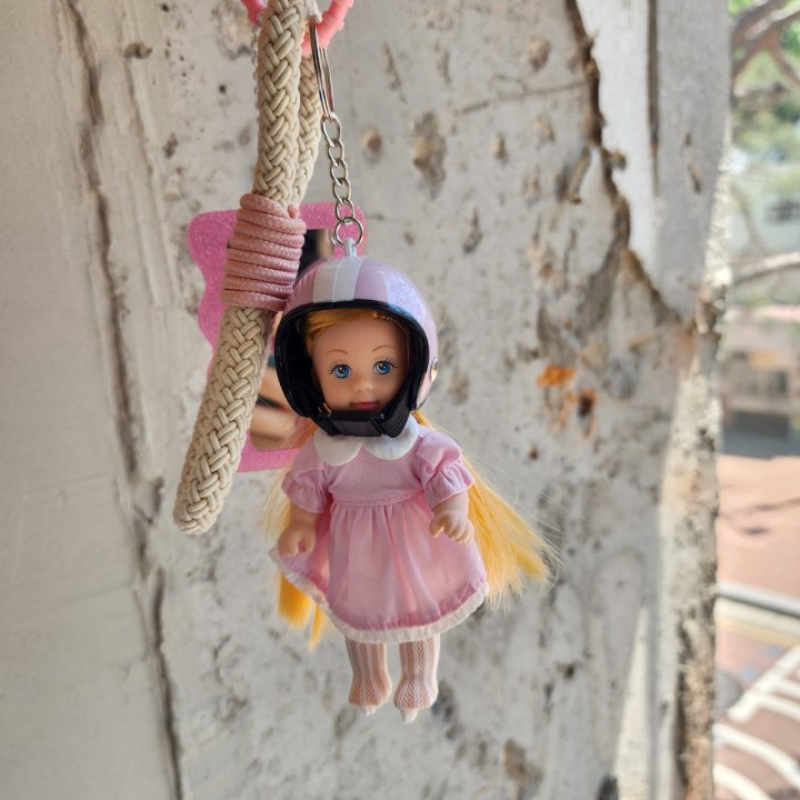 Newerly - Korean Women Fashion - #vintageinspired - Pink Stocking Babydoll Keyring - 3