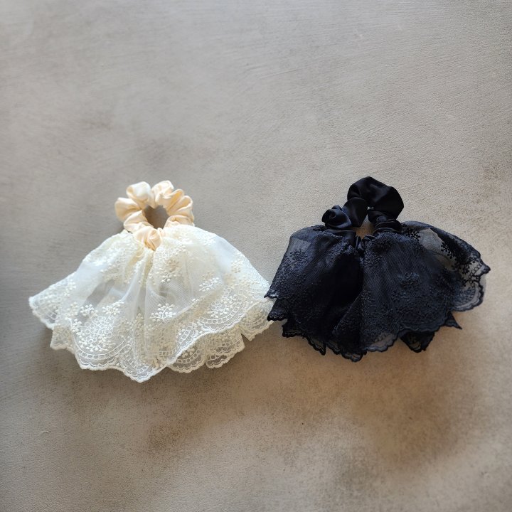 Newerly - Korean Women Fashion - #vintageinspired - Plus Size Lace Hair Scrunchie - 2