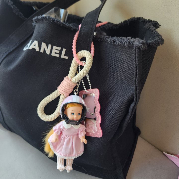 Newerly - Korean Women Fashion - #vintageinspired - Pink Stocking Babydoll Keyring - 4