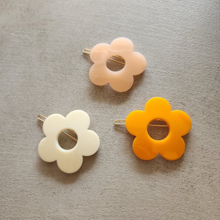 Newerly - Korean Women Fashion - #womensfashion - Color Flower Hair Clip - 2