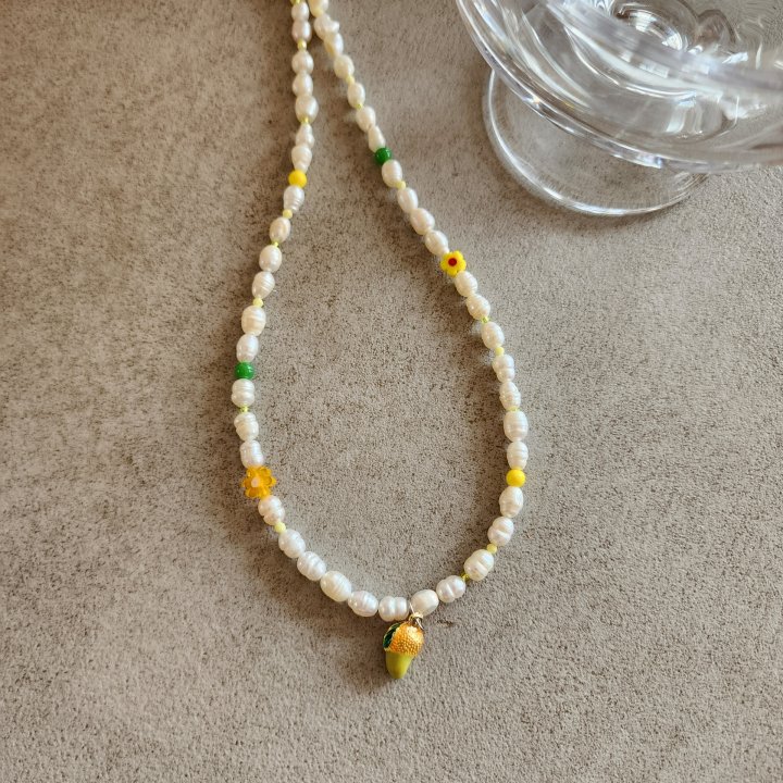 Newerly - Korean Women Fashion - #womensfashion - Surgical Mango Necklace - 3