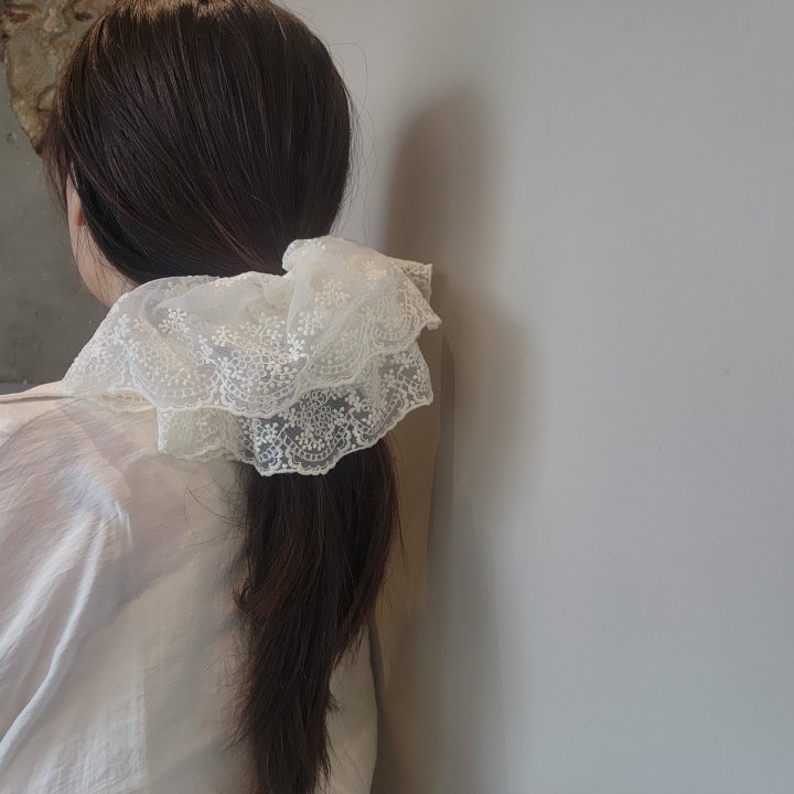 Newerly - Korean Women Fashion - #womensfashion - Plus Size Lace Hair Scrunchie