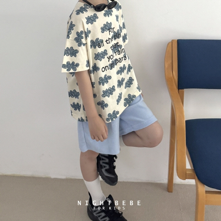 Night Bebe - Korean Baby Fashion - #babyboutique - Lettering Cloud Short Sleeve Tee - 8