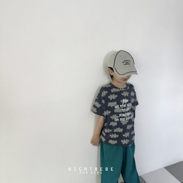 Night Bebe - Korean Baby Fashion - #babyboutiqueclothing - Lettering Cloud Short Sleeve Tee - 9