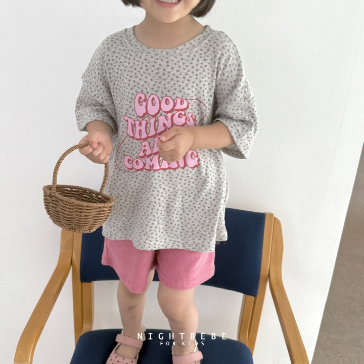 Night Bebe - Korean Baby Fashion - #babyclothing - Flower Coming Short Sleeve Tee - 11