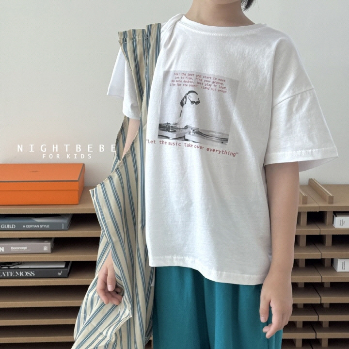 Night Bebe - Korean Baby Fashion - #babyfashion - Move Cat Short Sleeve Tee - 3