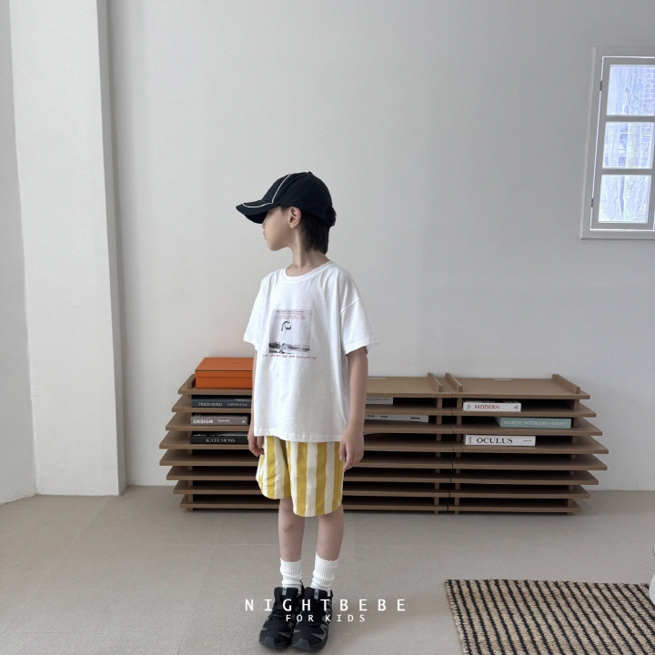Night Bebe - Korean Baby Fashion - #babygirlfashion - Move Cat Short Sleeve Tee - 5