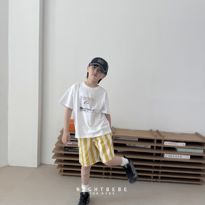 Night Bebe - Korean Baby Fashion - #babylifestyle - Move Cat Short Sleeve Tee - 6
