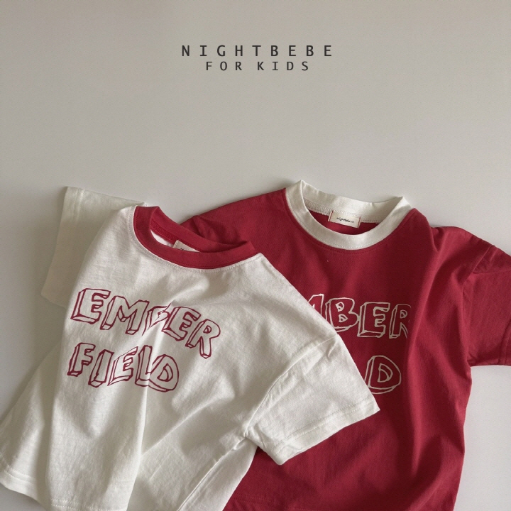 Night Bebe - Korean Baby Fashion - #babylifestyle - Amber Contrast Short Sleeve Tee