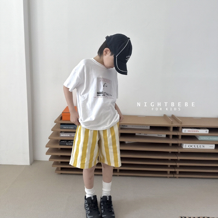 Night Bebe - Korean Baby Fashion - #babyoutfit - Move Cat Short Sleeve Tee - 9