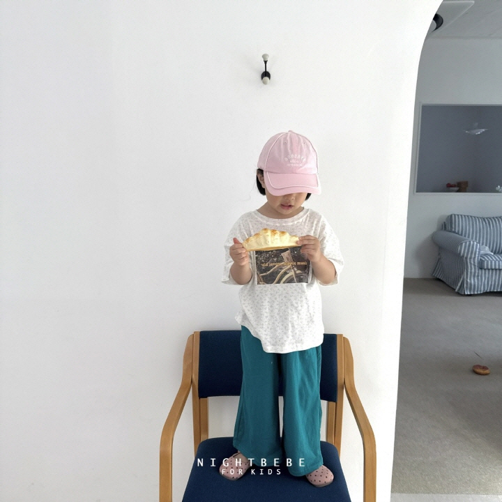 Night Bebe - Korean Baby Fashion - #babyoutfit - Flower Garden Short Sleeve Tee - 6