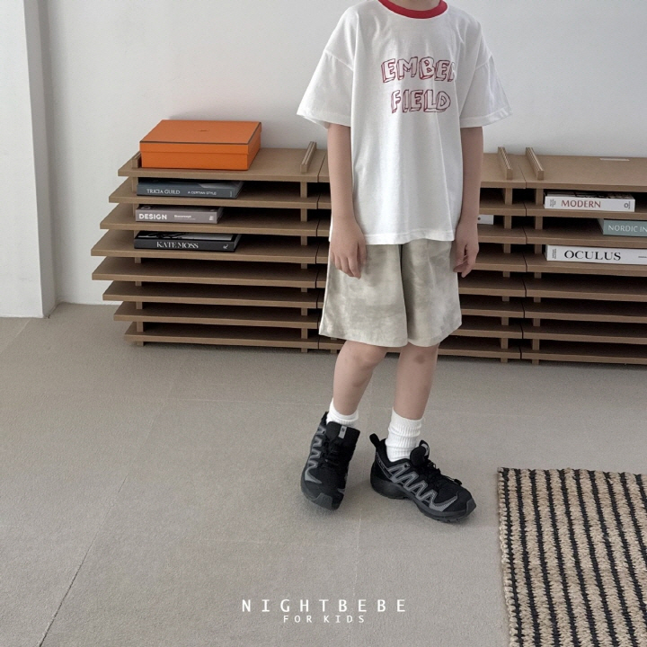 Night Bebe - Korean Baby Fashion - #babyootd - Amber Contrast Short Sleeve Tee - 4