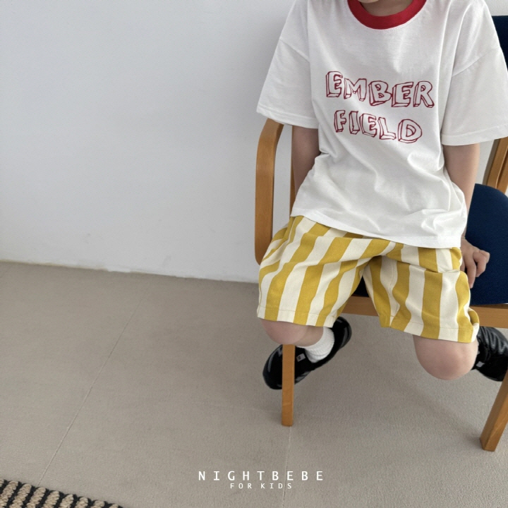 Night Bebe - Korean Baby Fashion - #babyoutfit - Amber Contrast Short Sleeve Tee - 5