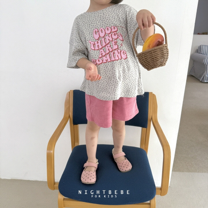 Night Bebe - Korean Baby Fashion - #onlinebabyboutique - Flower Coming Short Sleeve Tee - 6