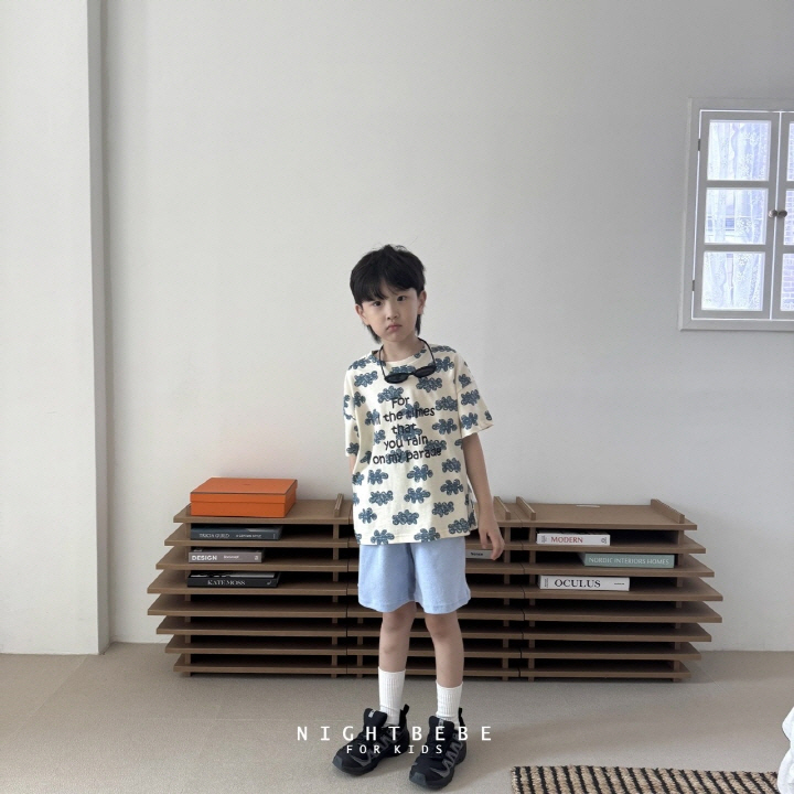 Night Bebe - Korean Baby Fashion - #onlinebabyshop - Lettering Cloud Short Sleeve Tee - 6