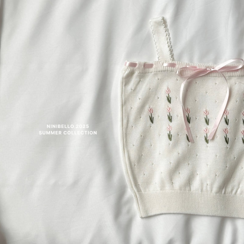 Ninibello - Korean Children Fashion - #Kfashion4kids - Fleur Ribbon Sleeveless Knit - 9