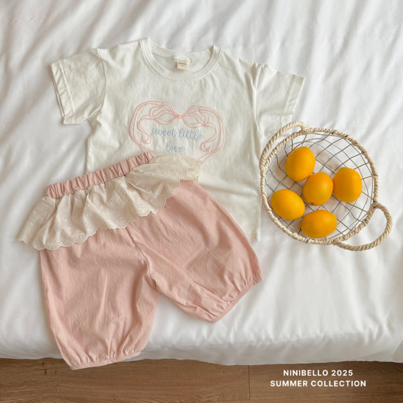 Ninibello - Korean Children Fashion - #Kfashion4kids - Sweet Love Embroidered Tee - 12