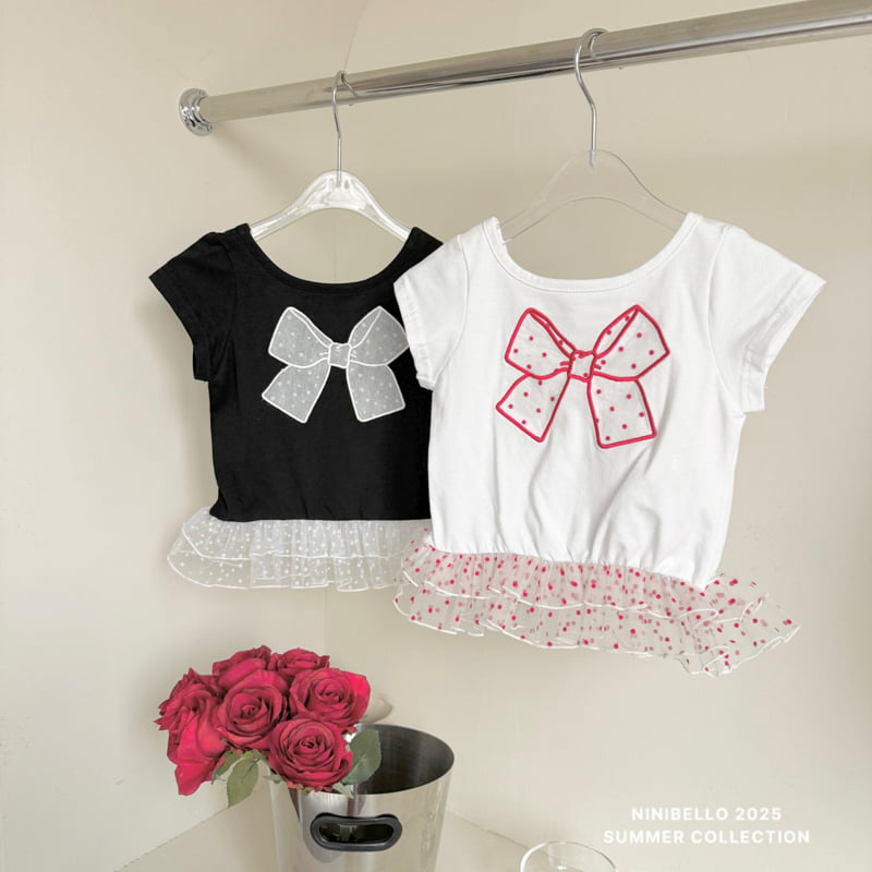 Ninibello - Korean Children Fashion - #Kfashion4kids - Shasha Dot Ribbon Tee - 10