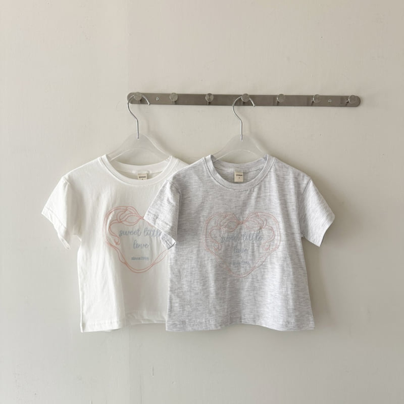 Ninibello - Korean Children Fashion - #stylishchildhood - Sweet Love Embroidered Tee - 4