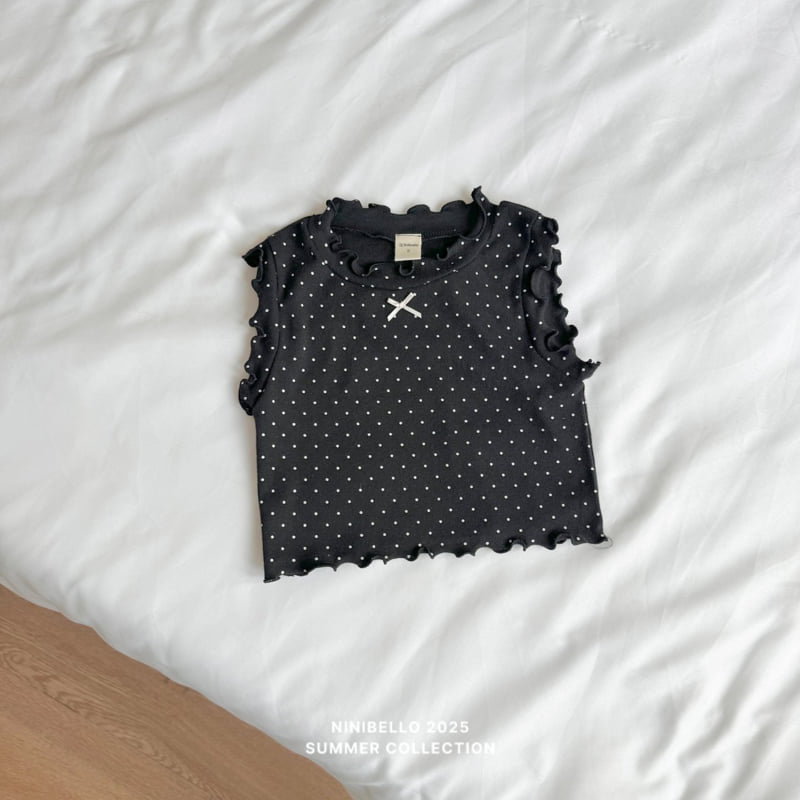 Ninibello - Korean Children Fashion - #designkidswear - Dot Frill Sleeveless - 8