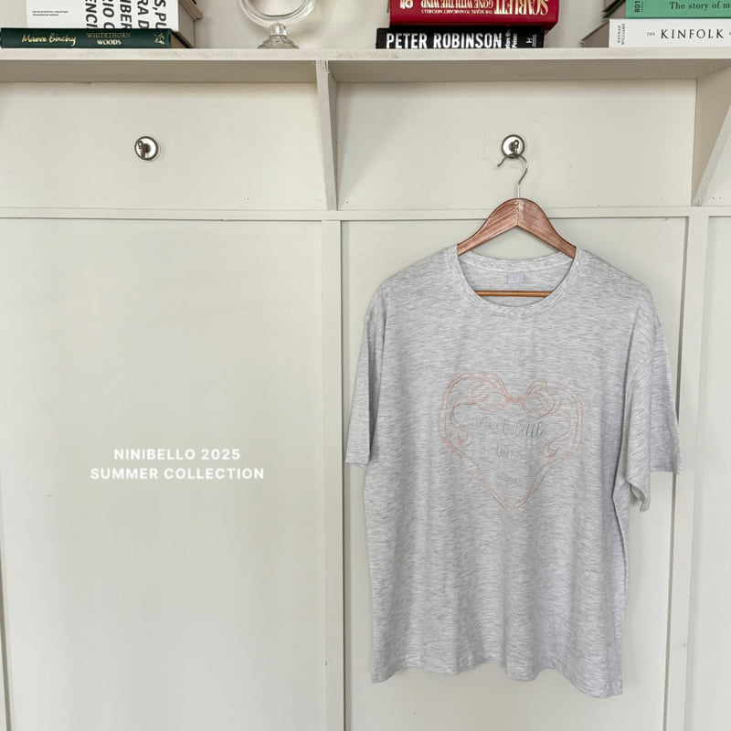 Ninibello - Korean Children Fashion - #designkidswear - Sweet Love Embroidered Tee (adult) - 2