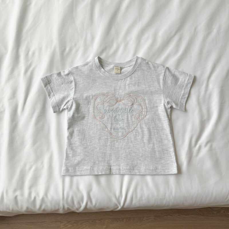 Ninibello - Korean Children Fashion - #discoveringself - Sweet Love Embroidered Tee - 7