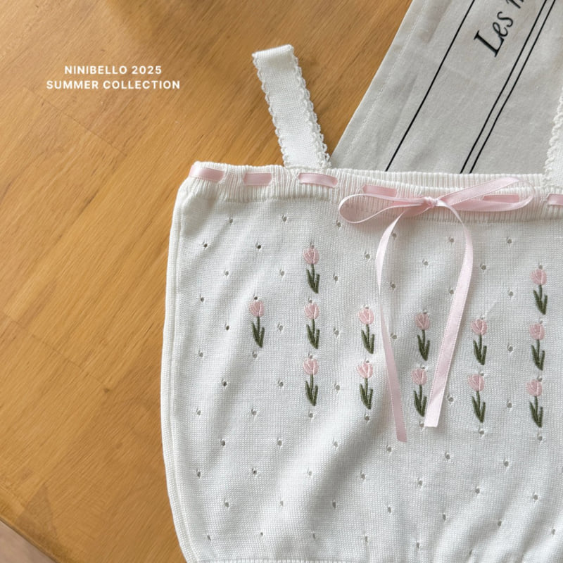 Ninibello - Korean Children Fashion - #fashionkids - Fleur Ribbon Sleeveless Knit - 5