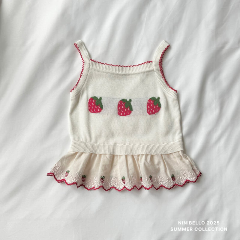 Ninibello - Korean Children Fashion - #kidsshorts - Berry Pop Sleeveless Knit - 3