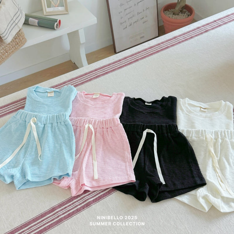Ninibello - Korean Children Fashion - #kidsshorts - Mellow Ribbed Set - 12