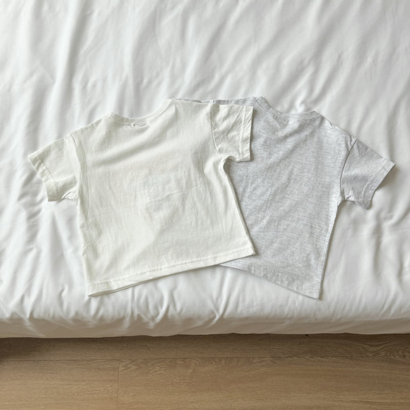 Ninibello - Korean Children Fashion - #kidsshorts - Sweet Love Embroidered Tee - 9