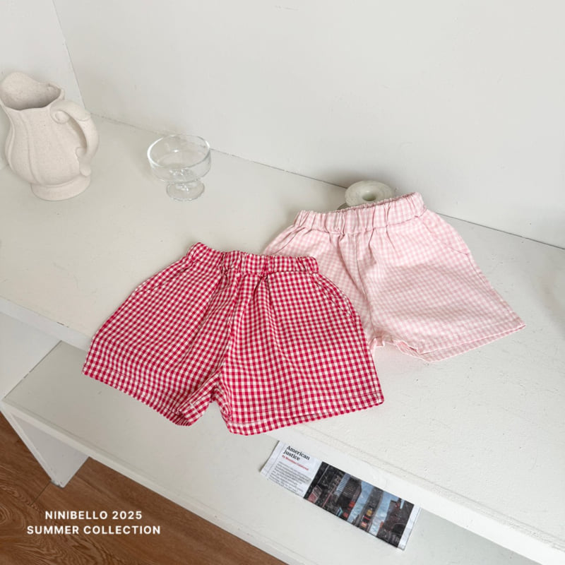Ninibello - Korean Children Fashion - #kidsstore - Check Half Pants - 11