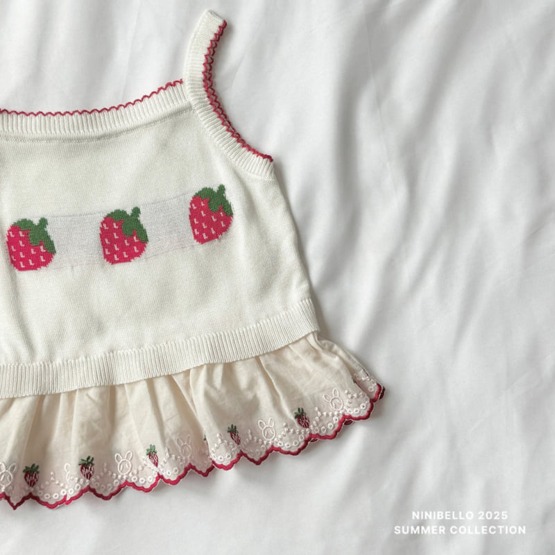 Ninibello - Korean Children Fashion - #kidsshorts - Berry Pop Sleeveless Knit - 4