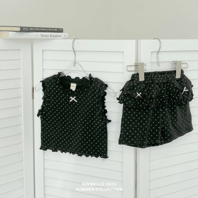 Ninibello - Korean Children Fashion - #kidsstore - Dot Frill Sleeveless - 12