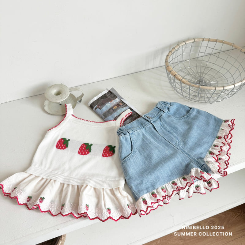 Ninibello - Korean Children Fashion - #kidsshorts - Berry Lace Denim Shorts - 4