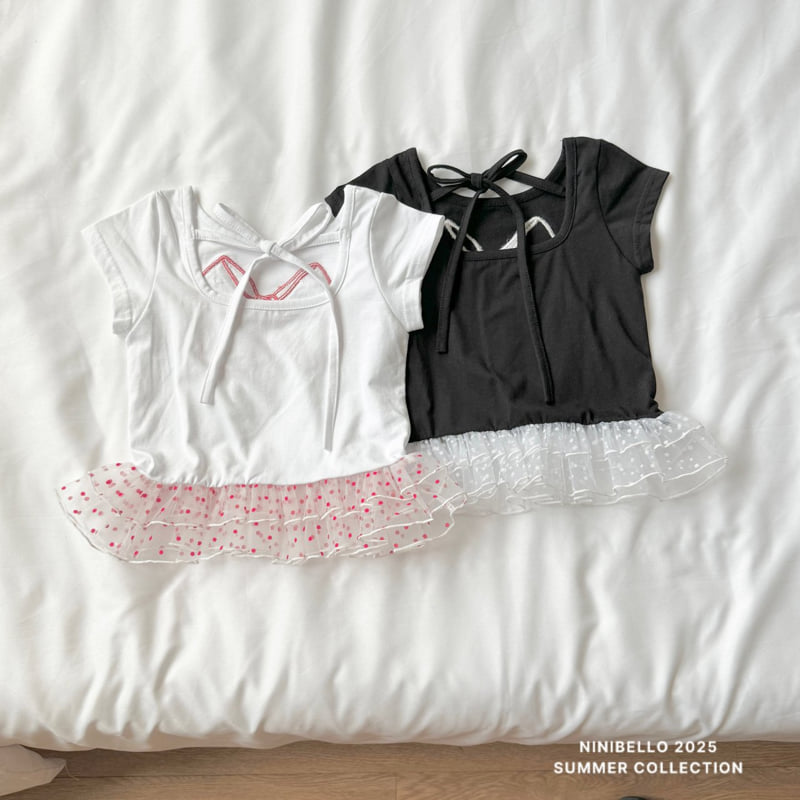 Ninibello - Korean Children Fashion - #kidzfashiontrend - Shasha Dot Ribbon Tee - 9