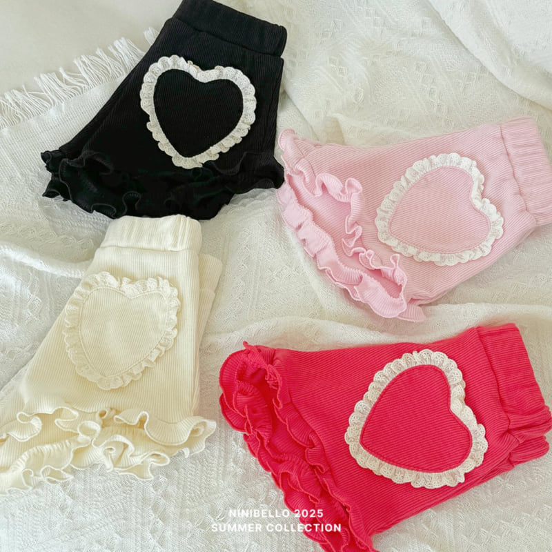 Ninibello - Korean Children Fashion - #littlefashionista - Heart Pom-Pom Shorts