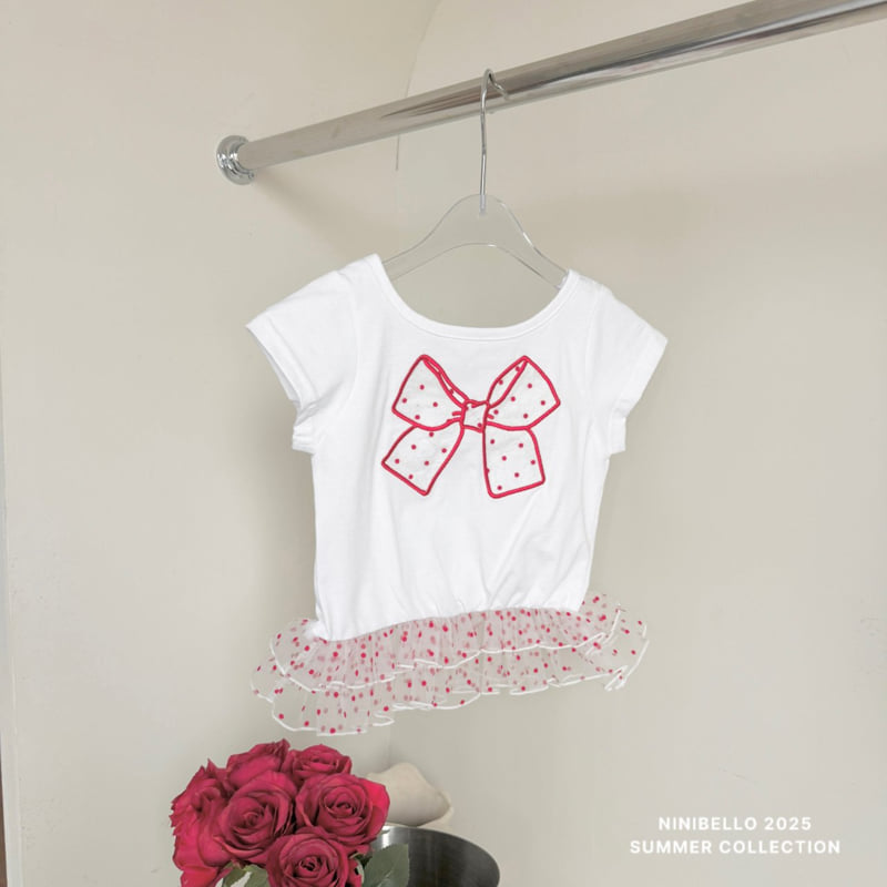 Ninibello - Korean Children Fashion - #magicofchildhood - Shasha Dot Ribbon Tee - 12