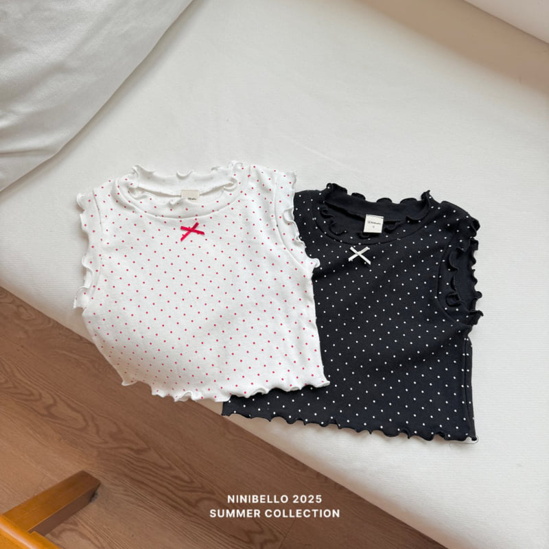 Ninibello - Korean Children Fashion - #minifashionista - Dot Frill Sleeveless