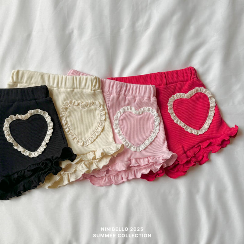 Ninibello - Korean Children Fashion - #minifashionista - Heart Pom-Pom Shorts - 4