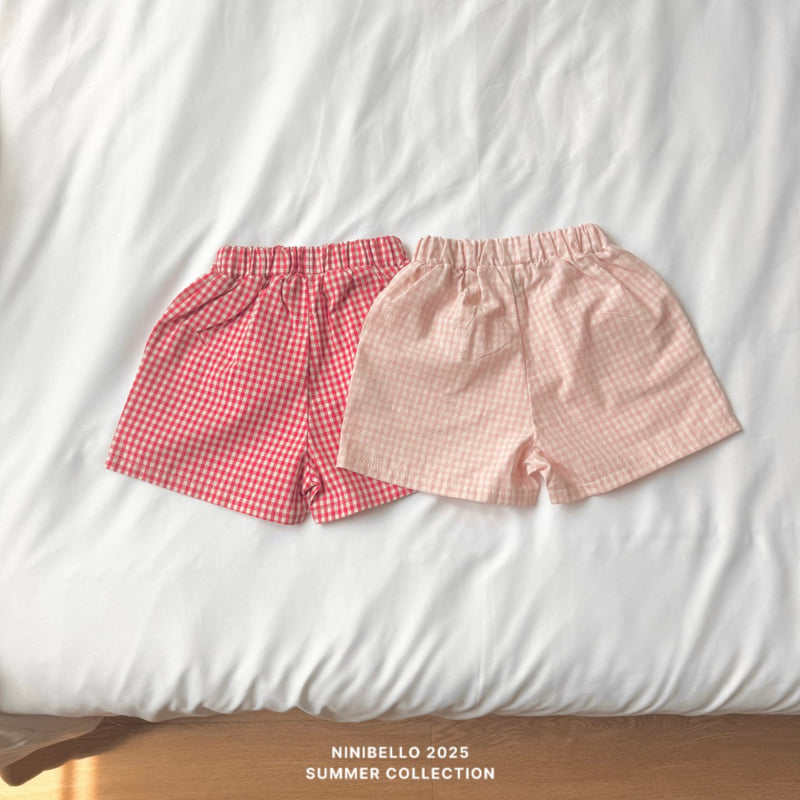 Ninibello - Korean Children Fashion - #prettylittlegirls - Check Half Pants - 3