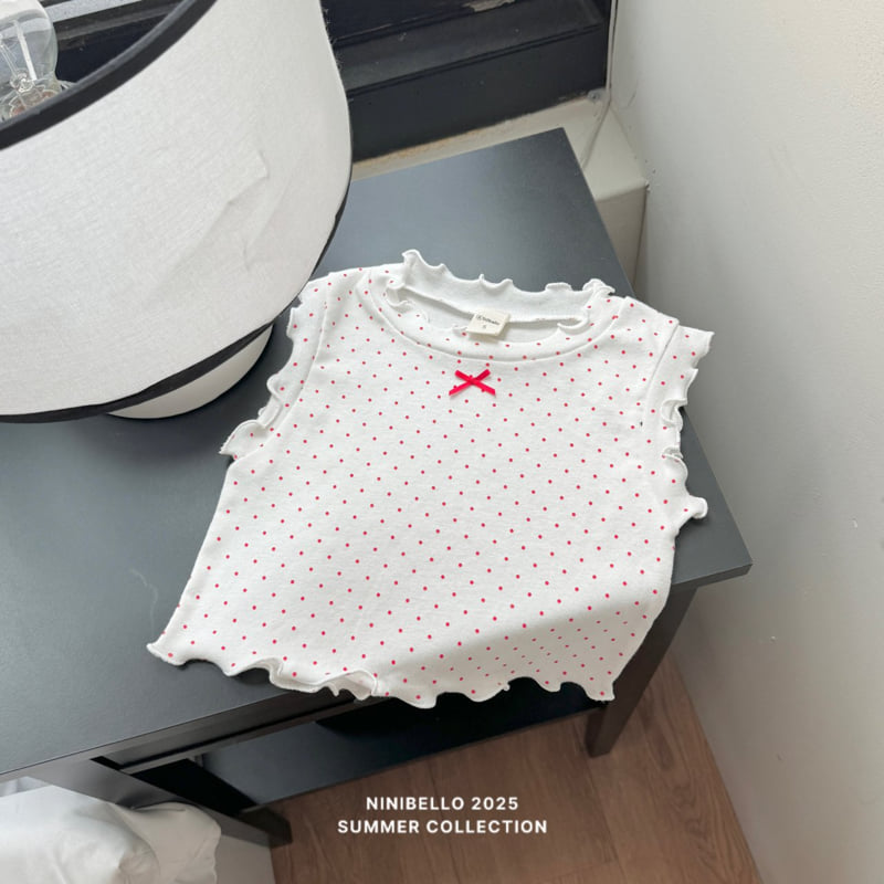 Ninibello - Korean Children Fashion - #stylishchildhood - Dot Frill Sleeveless - 5