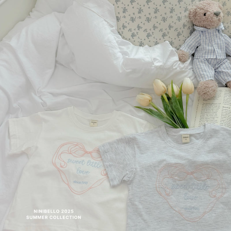 Ninibello - Korean Children Fashion - #stylishchildhood - Sweet Love Embroidered Tee - 3