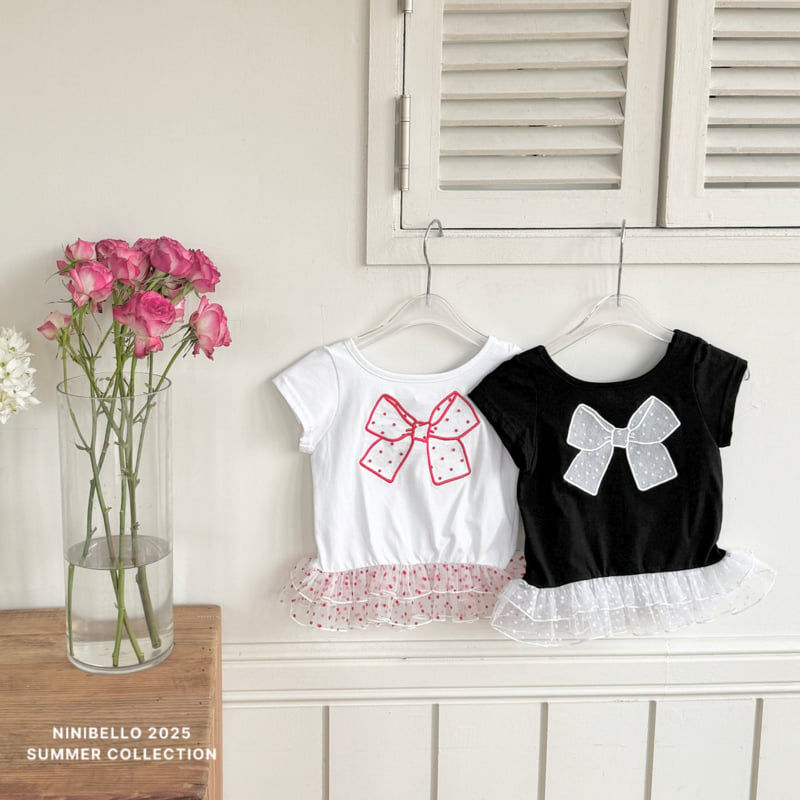 Ninibello - Korean Children Fashion - #stylishchildhood - Shasha Dot Ribbon Tee