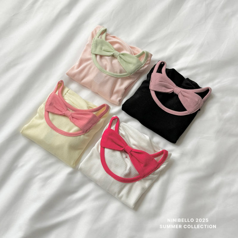 Ninibello - Korean Children Fashion - #toddlerclothing - Macaron Ribbon Tee