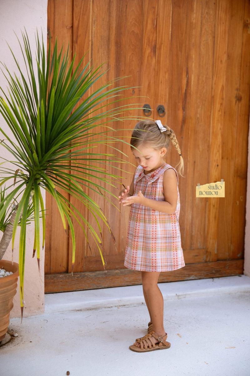 Nounou - Korean Children Fashion - #kidzfashiontrend - Coral One-piece - 4