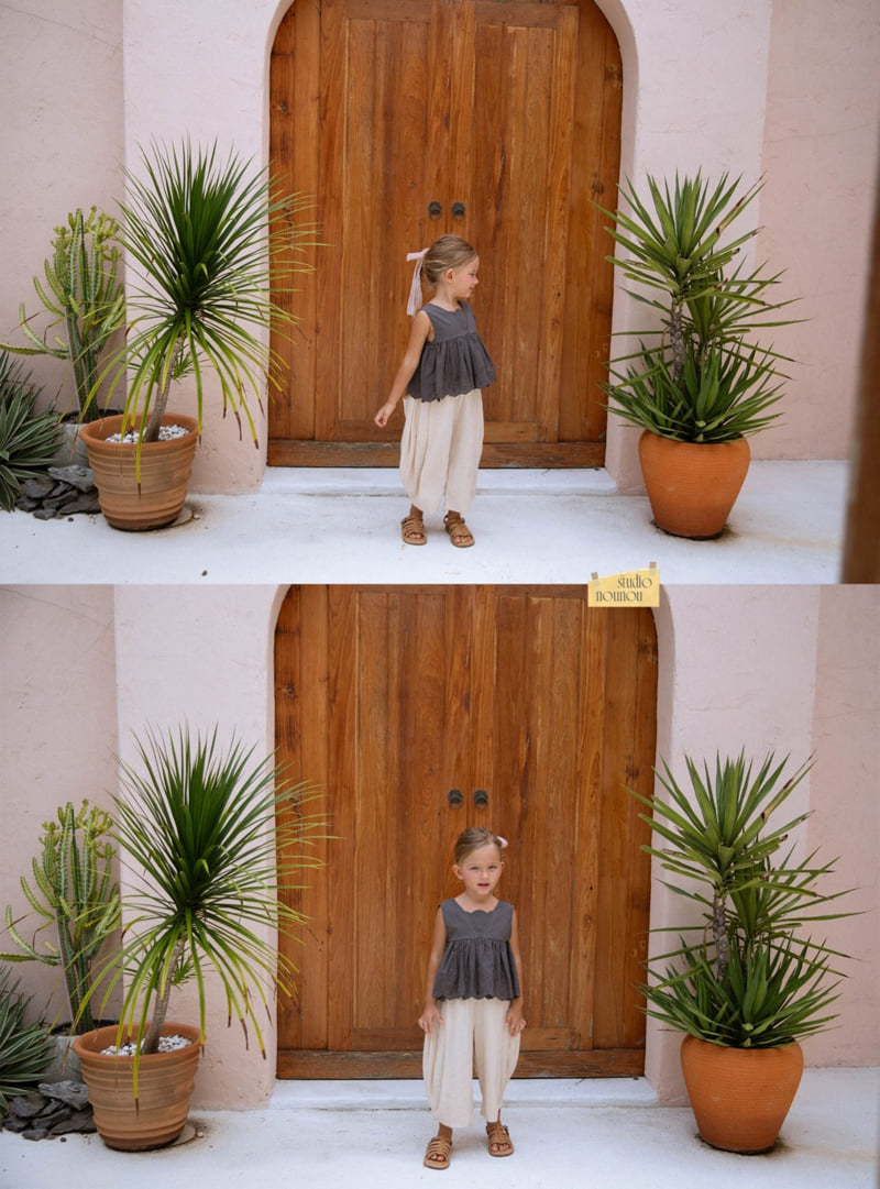 Nounou - Korean Children Fashion - #kidsshorts - V Sleeveless - 4