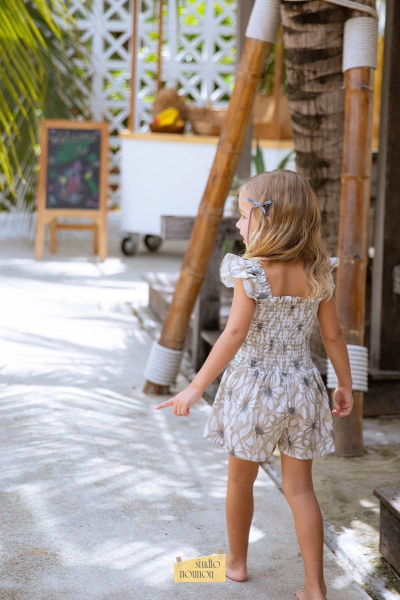 Nounou - Korean Children Fashion - #minifashionista - Palm Ruffle Overall - 5